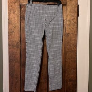 Cropped Plaid Skinny Trousers